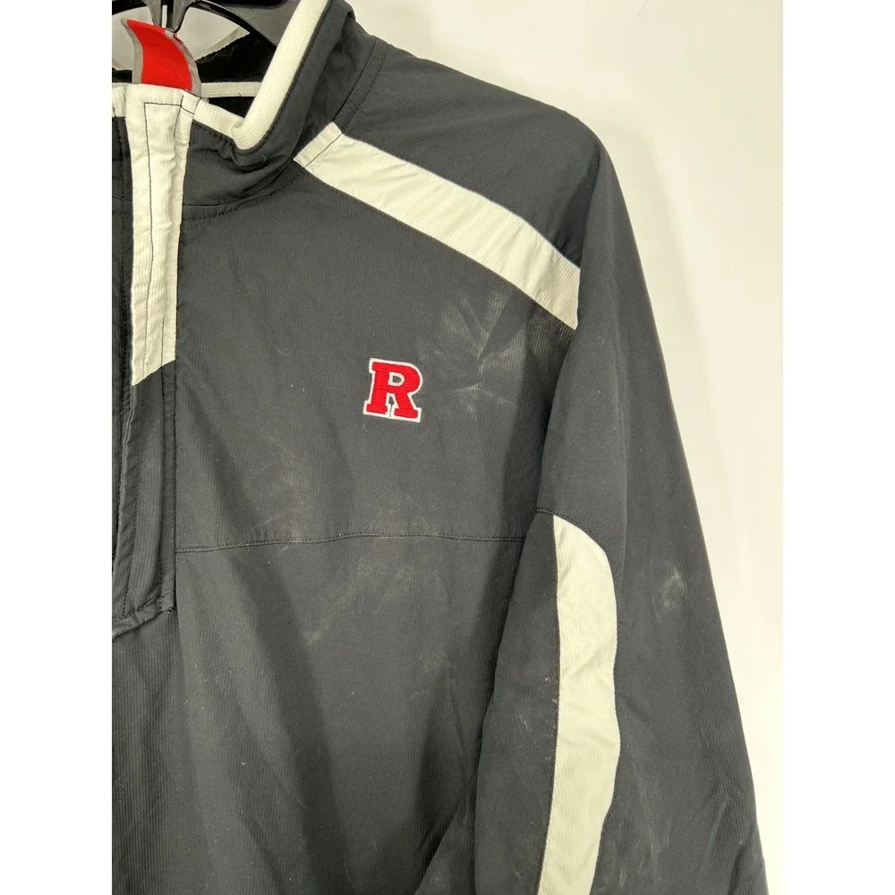 Nike Windbreaker Jacket Mens XL Rutgers Scarlet Knights 1/4 Quarter Zip Pullover